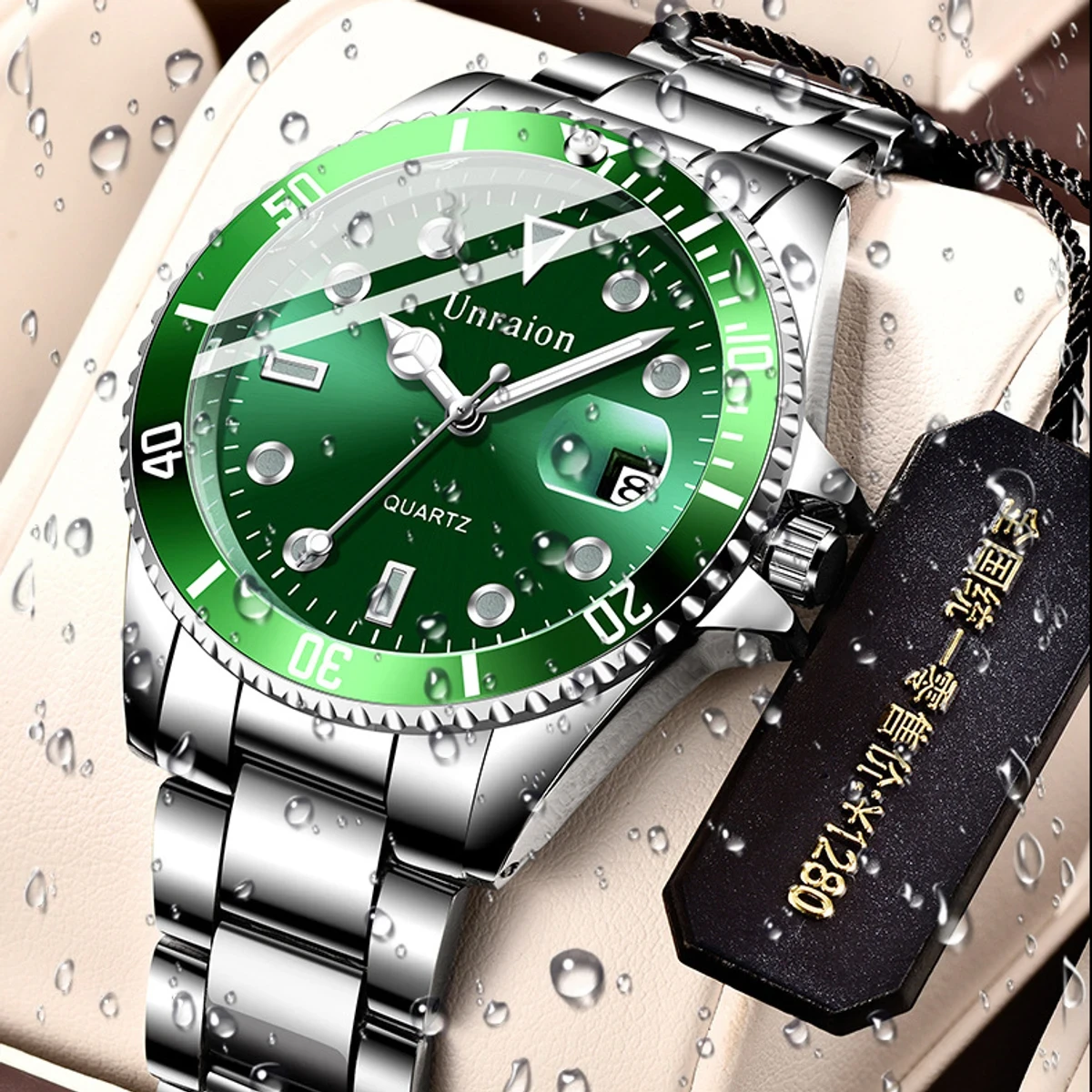 COMUDIR STAINLESS STEEL WATERPROOF MEN'S QUARTZ WATCHES